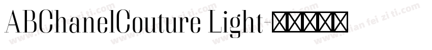 ABChanelCouture Light字体转换